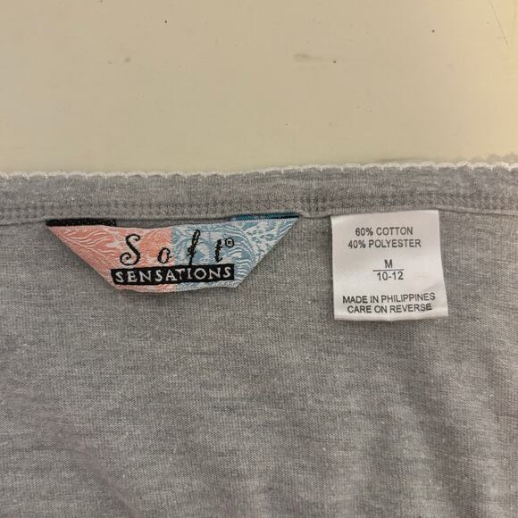 Vintage Soft Sensations Cami Gray Bows Size Medium Basics Trendy Coquette Y2k - Picture 3 of 3